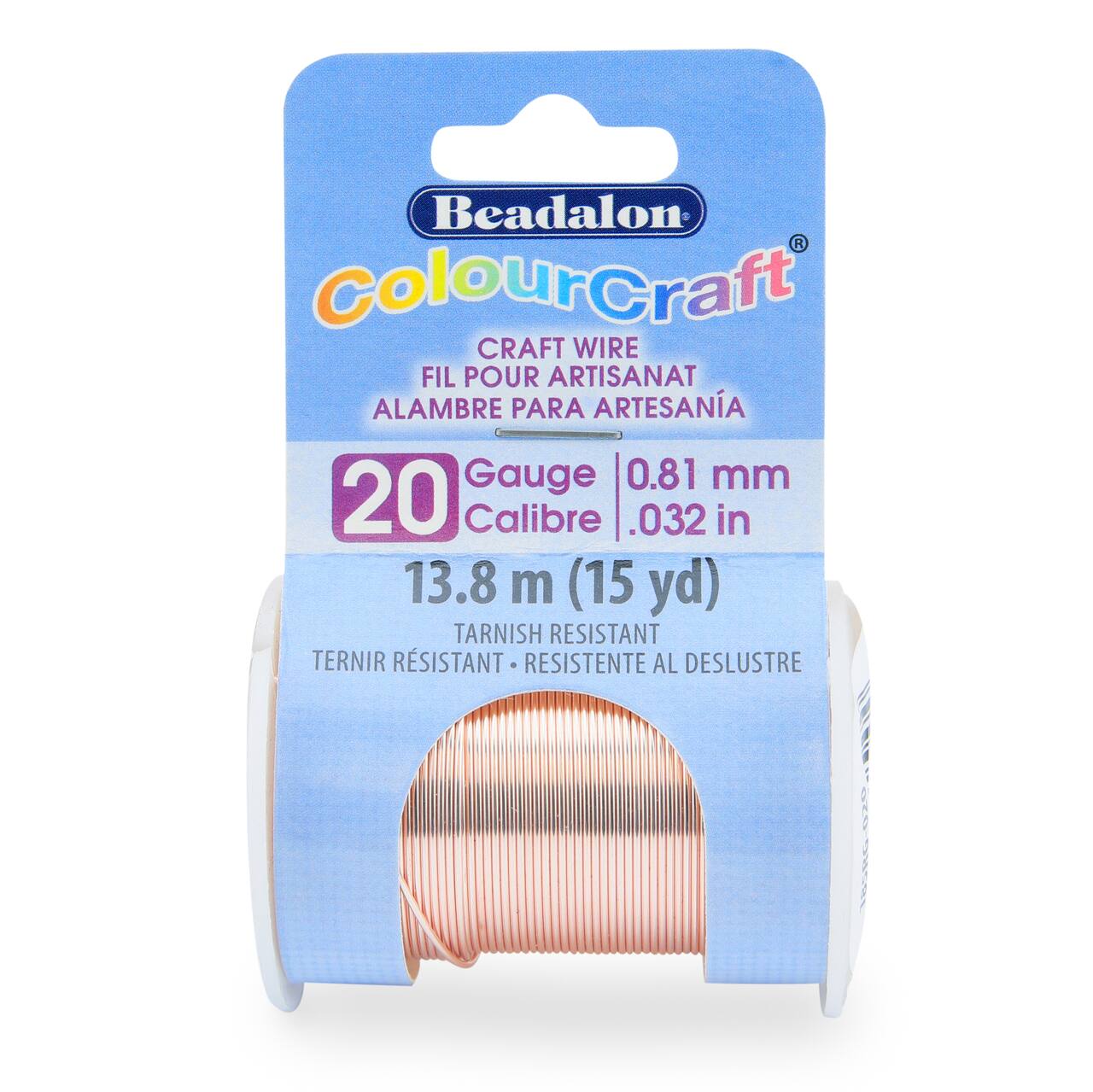 Beadalon® ColourCraft® Wire, 20 gauge, Rose Gold